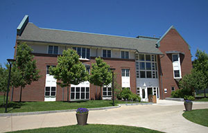 bragdon dorm exterior of suite style building
