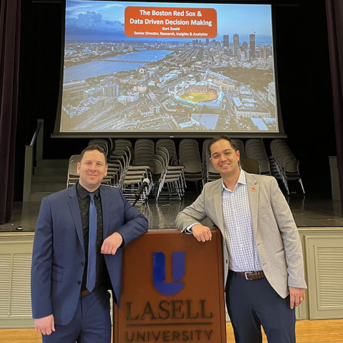 two presenters at school of business day 2024